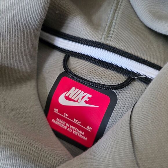 Nike Tech Fleece Oversized Pullover Hoodie Men's XS Light Army Grey HJ0683-320 - Picture 12 of 12